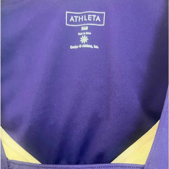 Athleta Purple Workout/Swimsuit Top Women's Size 36D - Picture 5 of 7